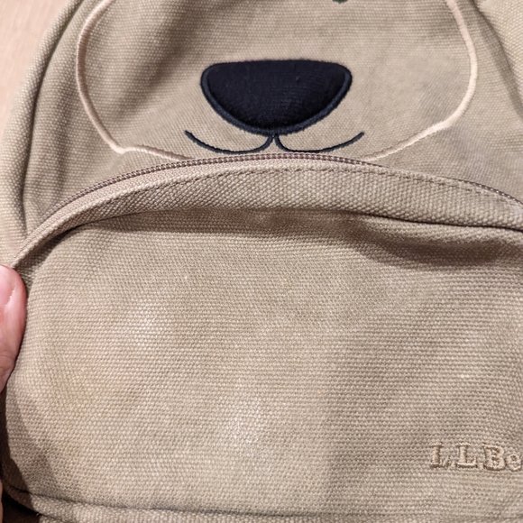 L. L. Bean Kids Beige Bear Backpack - Picture 4 of 11